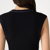 Bassike Essential Scoop Tank in Black - outfit inspiration