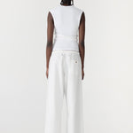 Bassike Essential Scoop Tank in White - outfit inspiration