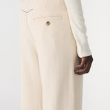 Bassike Fleece Barrel Leg Trackpant in Ecru