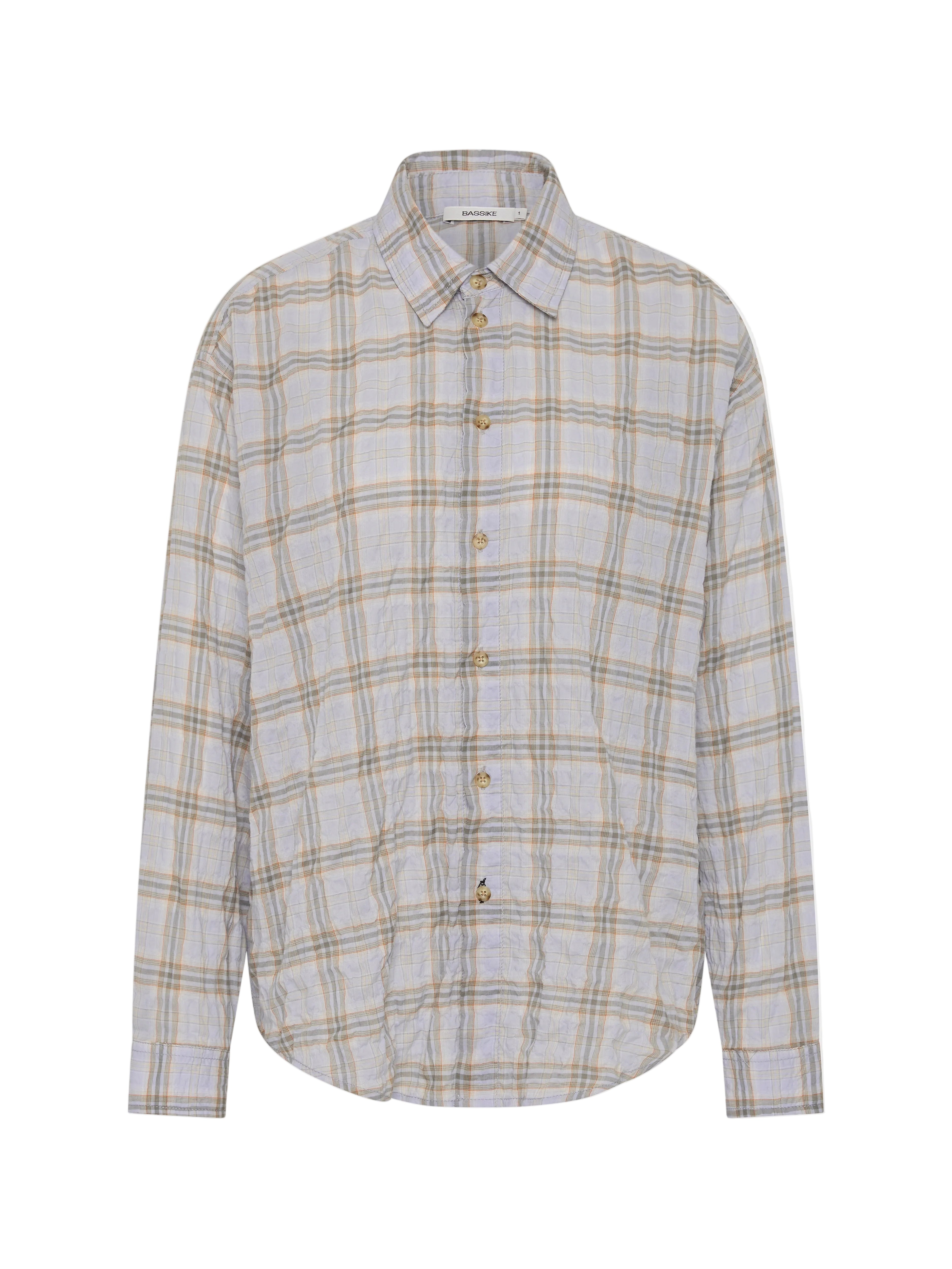 Bassike Light Check Boxy Shirt in Blue Check