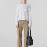 Bassike Boxy Wide Sleeve T-Shirt in White