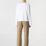 Bassike Boxy Wide Sleeve T-Shirt in White
