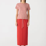 Bassike Stretch Twill Minimal Skirt Tomato