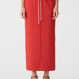 Bassike Stretch Twill Minimal Skirt Tomato