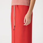 Bassike Stretch Twill Minimal Skirt Tomato