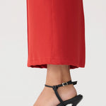 Bassike Stretch Twill Minimal Skirt Tomato