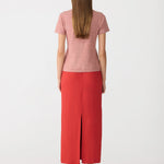 Bassike Stretch Twill Minimal Skirt Tomato