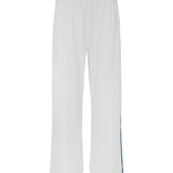 Bassike Double Stripe Wide Leg Pant in White and Cobalt and Ink