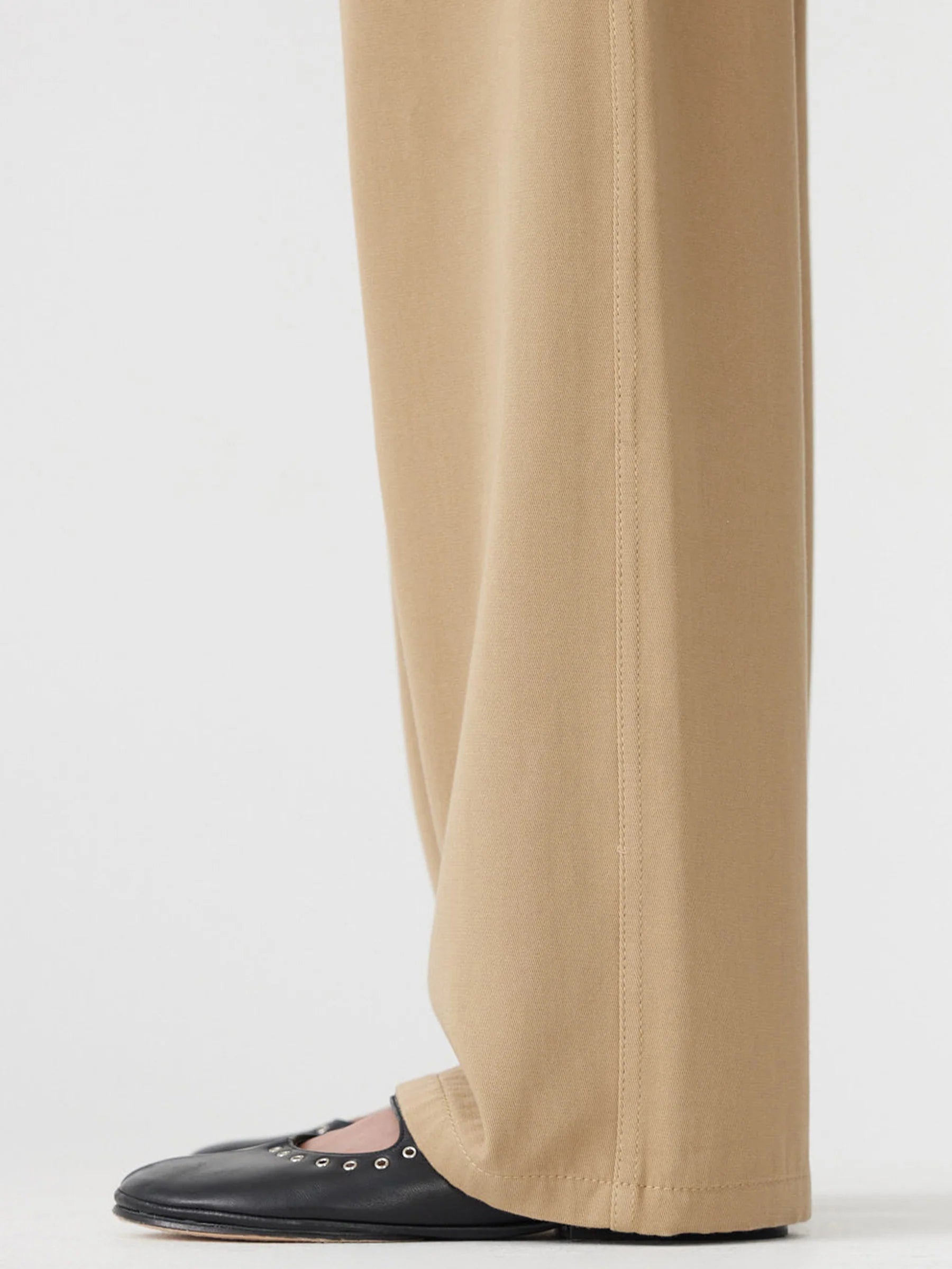 Bassike Pull On Minimal Pant in Tan