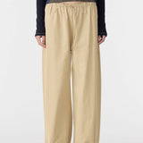 Bassike Drawstring Detail Pull On Pant in Tan