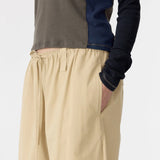 Bassike Drawstring Detail Pull On Pant in Tan