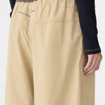 Bassike Drawstring Detail Pull On Pant in Tan