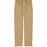 Bassike Drawstring Detail Pull On Pant in Tan