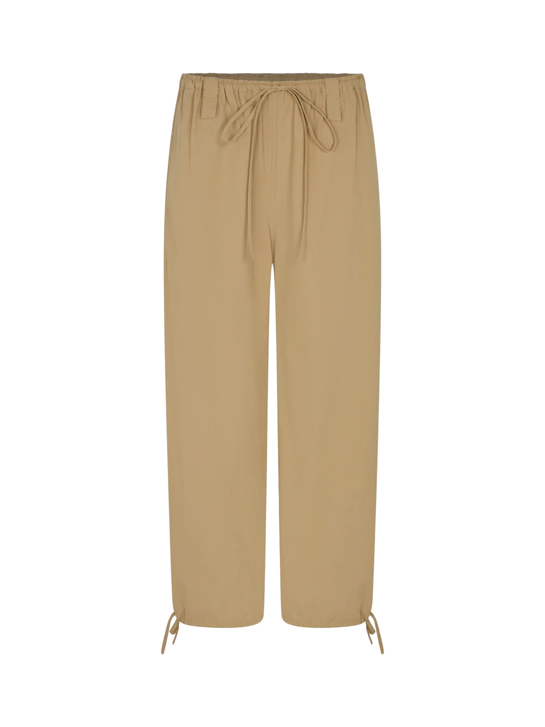 Bassike Drawstring Detail Pull On Pant in Tan
