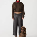 Bassike Double Twill Utility Jacket in Dark Brown