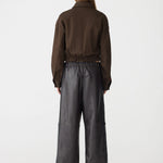 Bassike Double Twill Utility Jacket in Dark Brown