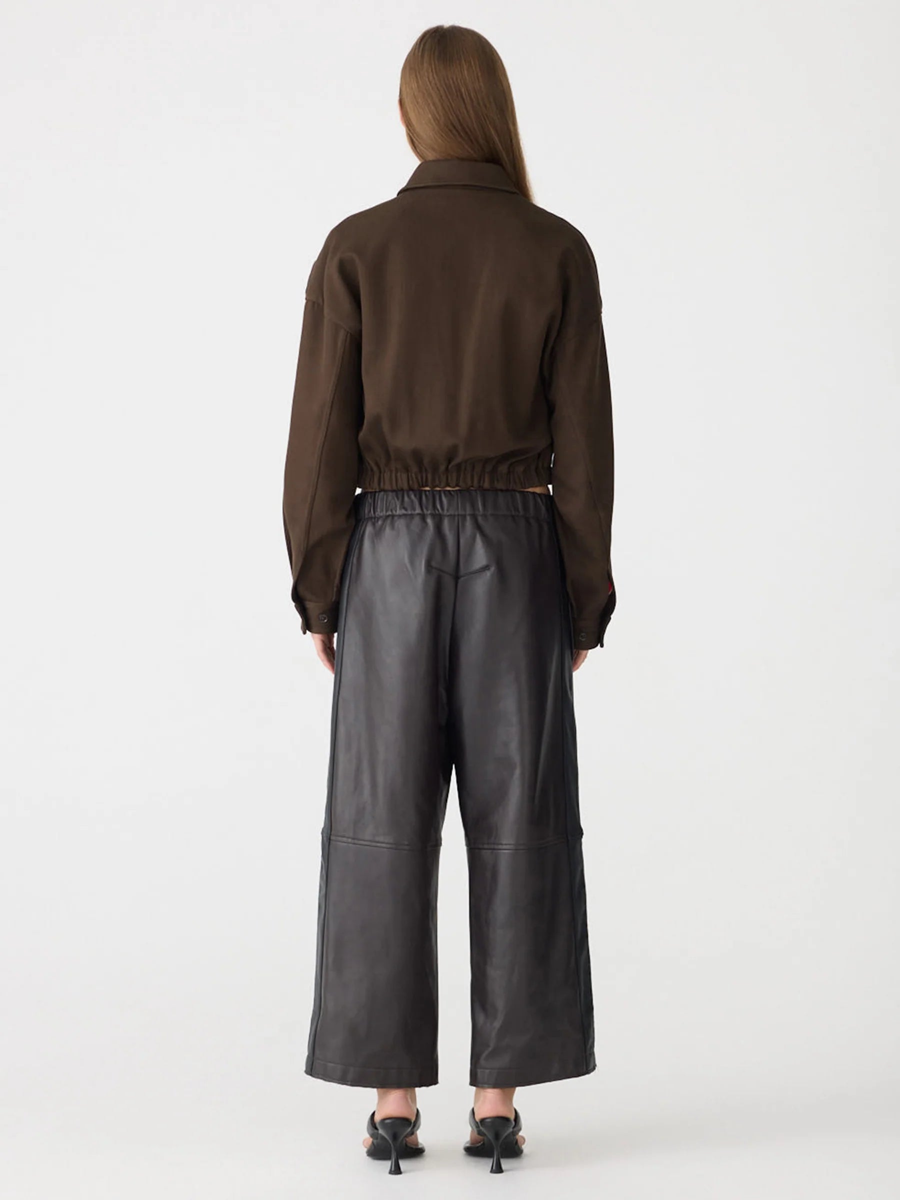 Bassike Double Twill Utility Jacket in Dark Brown