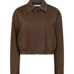 Bassike Double Twill Utility Jacket in Dark Brown