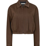 Bassike Double Twill Utility Jacket in Dark Brown
