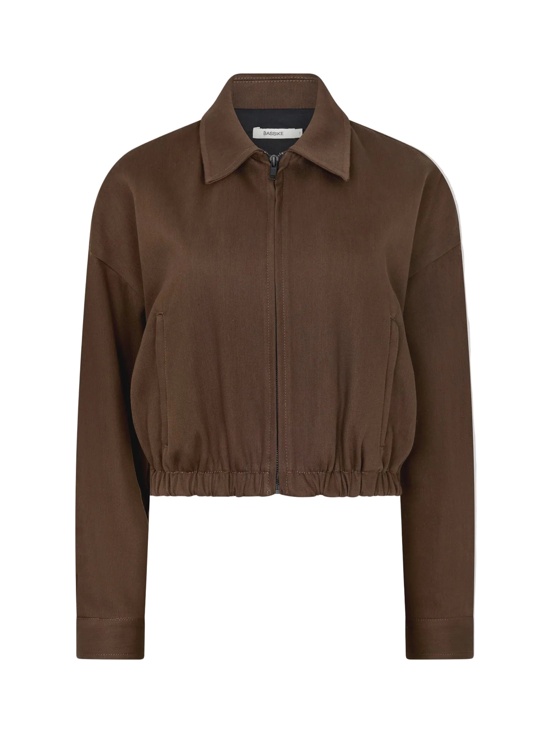 Bassike Double Twill Utility Jacket in Dark Brown