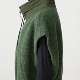Bassike Textured Wool Popover Vest in Dark Green - outfit inspiration