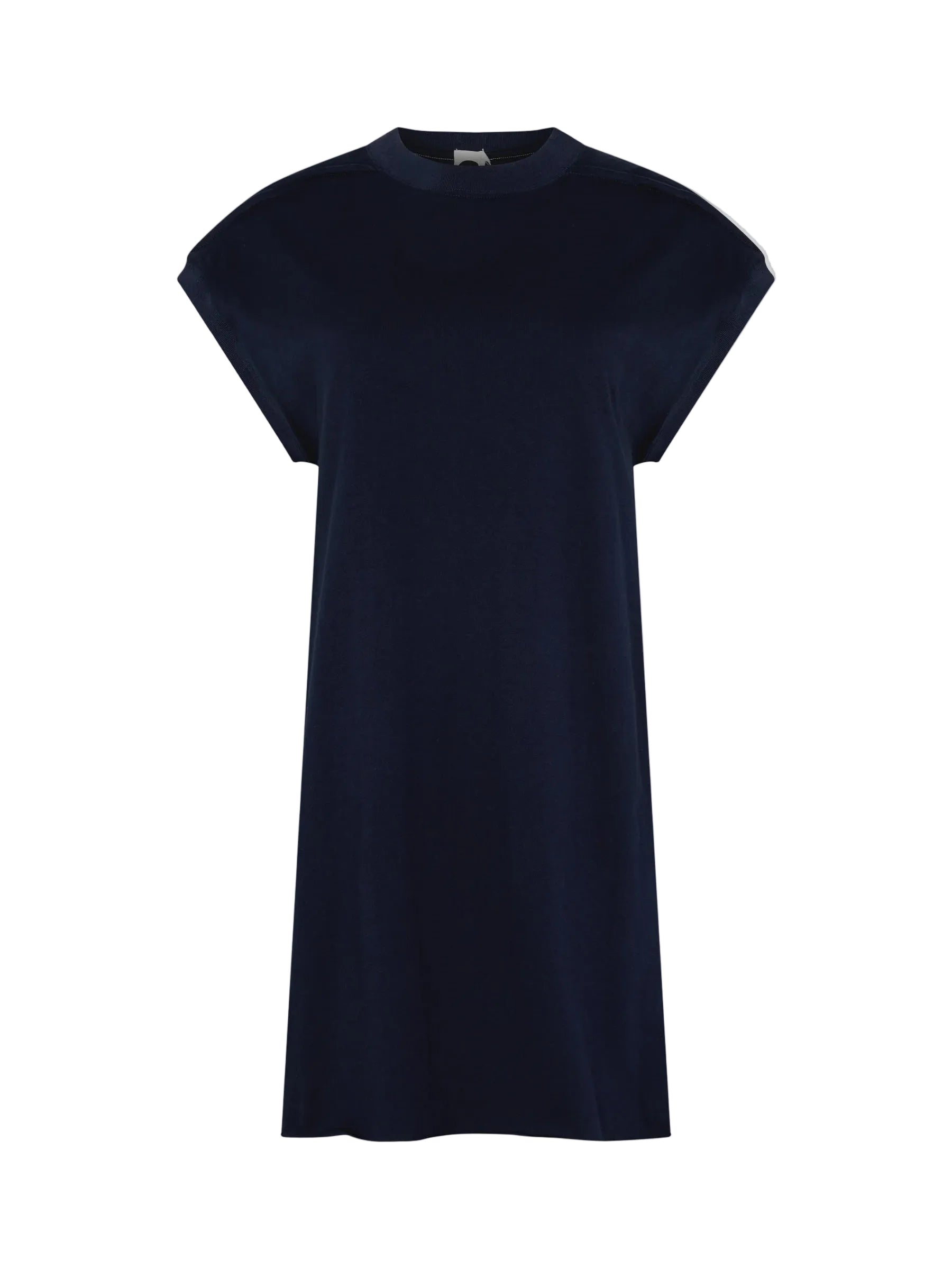 Bassike | Sleeve Cut Off Tank Dress in Blue Ink