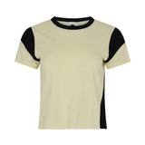 Bassike Moto Baby T-Shirt in Lemon Sorbet and Black
