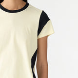 Bassike Moto Baby T-Shirt in Lemon Sorbet and Black