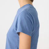 Bassike Raw Edge Baby T-Shirt in Vintage Blue