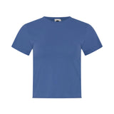 Bassike Raw Edge Baby T-Shirt in Vintage Blue