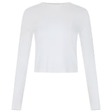 Bassike Slim Fit Rib Long Sleeve Baby T-Shirt In White