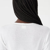 Bassike Slim Fit Rib Long Sleeve Baby T-Shirt In White