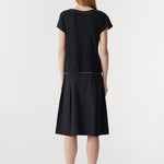 Bassike Slub Heritage Baby T-Shirt in Black - close up