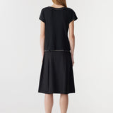 Bassike Slub Heritage Baby T-Shirt in Black - close up