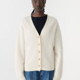 Bassike Superfine Merino Cardigan in Natural