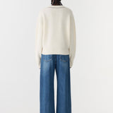 Bassike Superfine Merino Cardigan in Natural