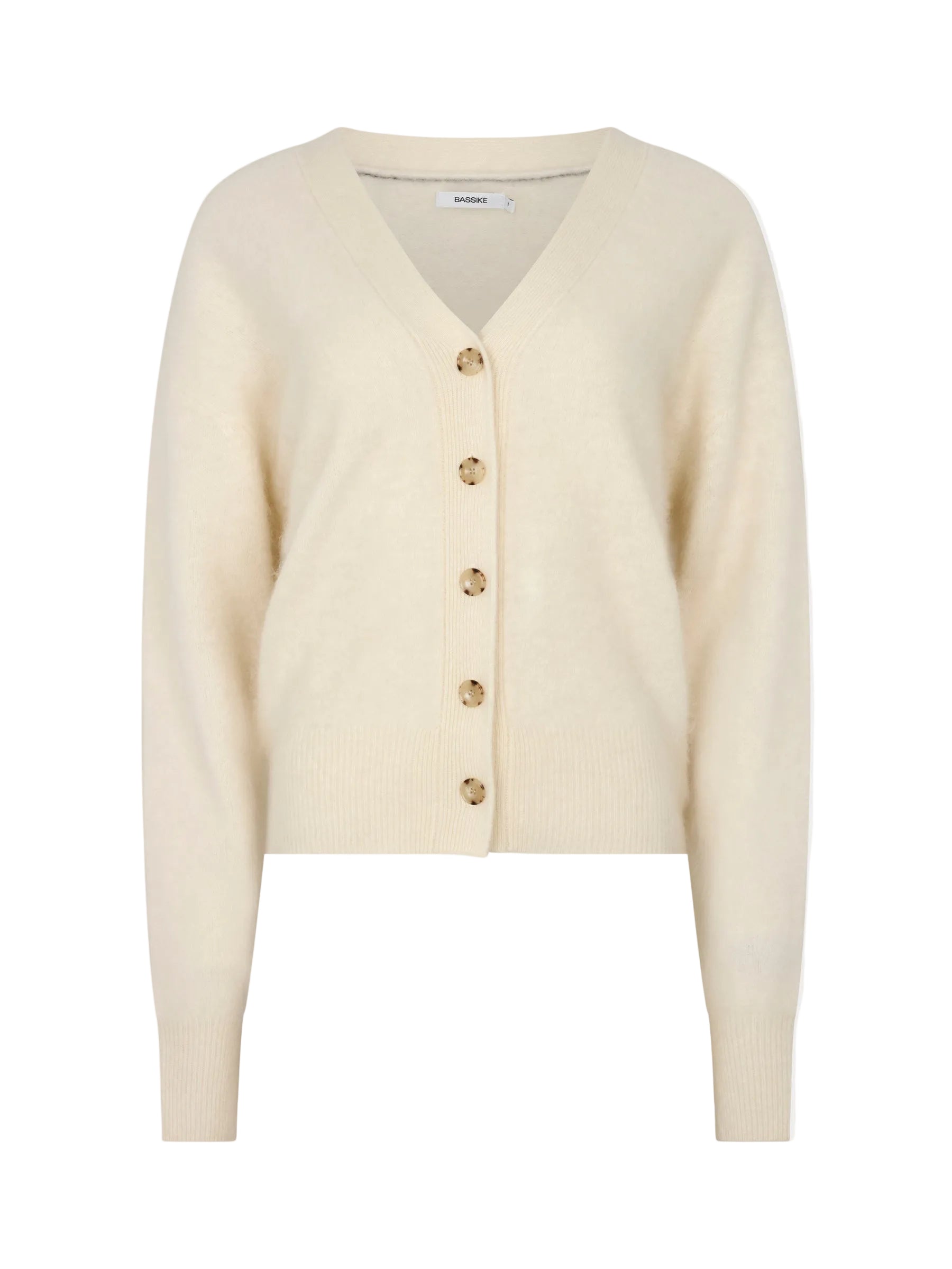 Bassike Superfine Merino Cardigan in Natural