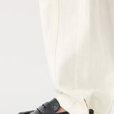 Bassike Tab Detail Twill Pant in Ecru