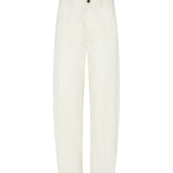 Bassike Tab Detail Twill Pant in Ecru