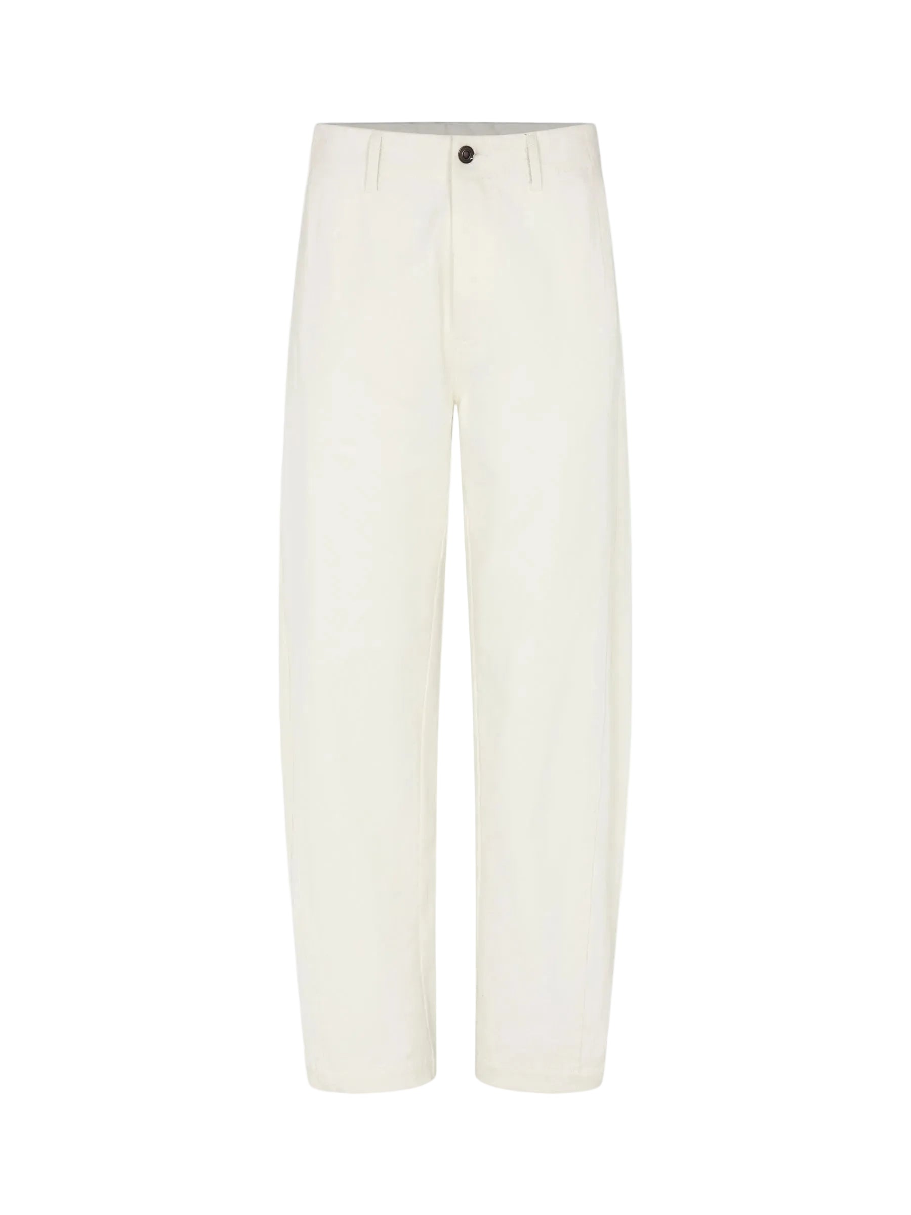 Bassike Tab Detail Twill Pant in Ecru