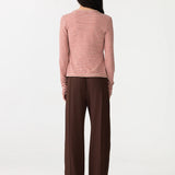 Bassike Twill Pinstitch detail pant in Carob