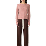 Bassike Twill Pinstitch detail pant in Carob