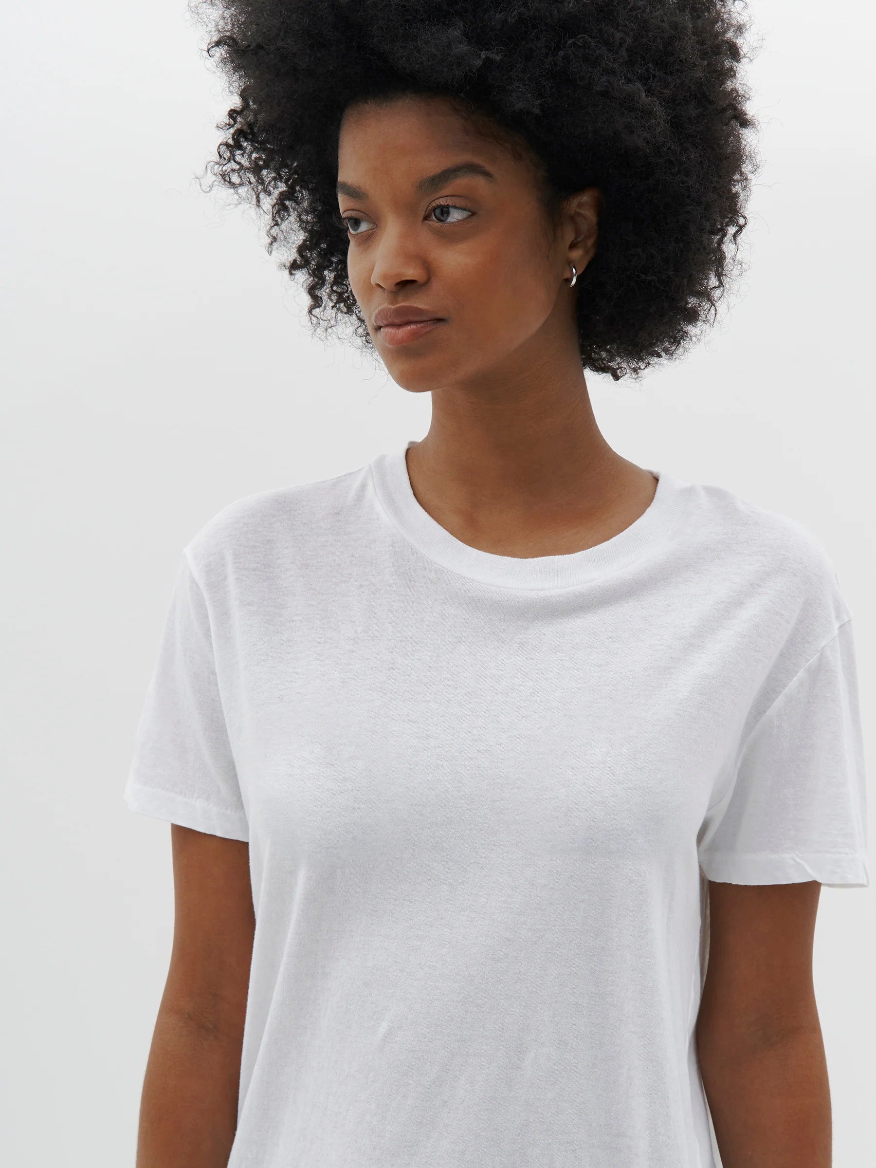 Bassike Regular Classic Short Sleeve T-Shirt in White