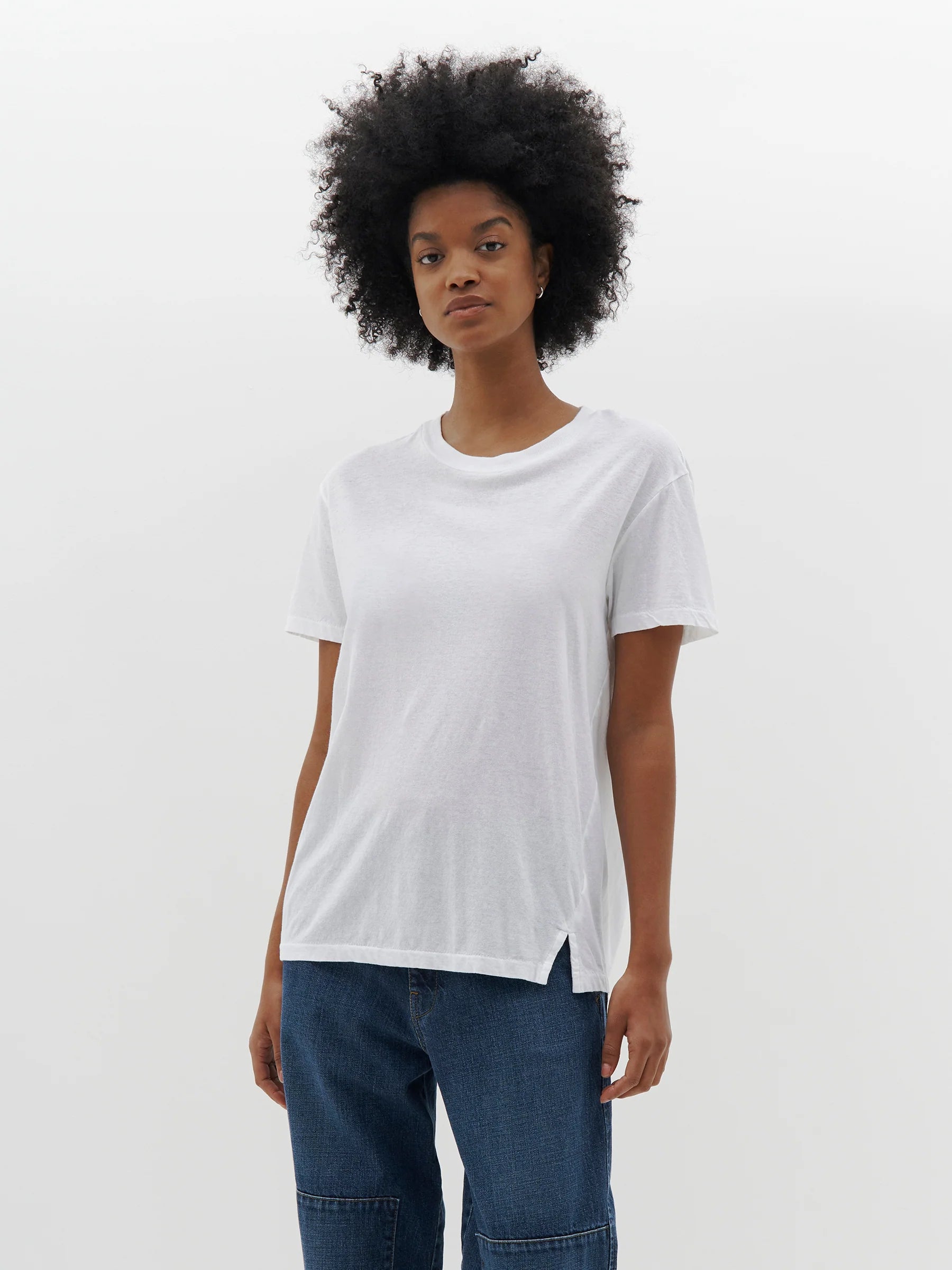 Bassike Regular Classic Short Sleeve T-Shirt in White