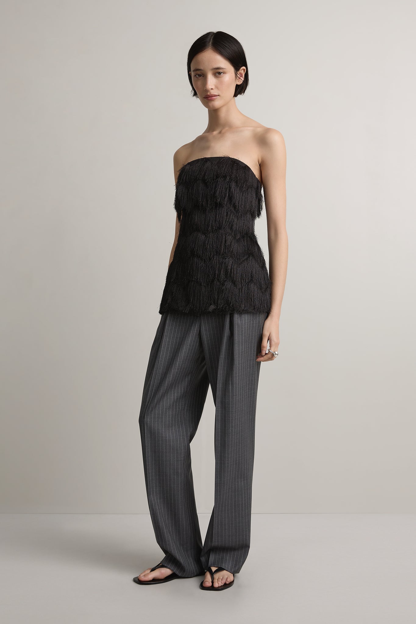 A Emery Beaton Top in Black - side view