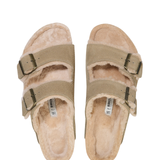 Birkenstock Arizona Shearling Taupe Suede (Narrow)