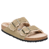 Birkenstock Arizona Shearling Taupe Suede (Narrow)