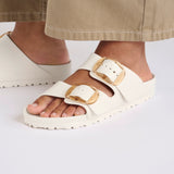 Birkenstock Arizona Big Buckle EVA Sandal in Eggshell Narrow - outfit inspiration
