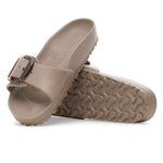 Birkenstock Madrid Big Buckle EVA Sandal in Grey Taupe Narrow - styled look
