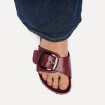 Birkenstock Madrid Big Buckle EVA Sandal in Zinfandel Narrow - close up